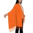 thumbnail image 4 of Xecao Orange Scales Pattern Womens Winter Scarf Fall Scarf Oversized Large Scarf for Women Warm Shawl Wrap, 4 of 8