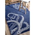 thumbnail image 2 of Nuloom 5' x 8' Tapis de Queue de Poulpe Touffeté à la Main en Bleu Marine, 2 of 2