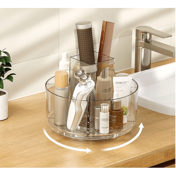 360 Rotating Makeup Organizer, Makeup Carousel Spinning Holder Storage Rack, Large Capacity Make up Caddy Shelf Cosmetics Organizer Box