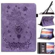 FJLBDE Case for Samsung Galaxy Tab A11+ Plus 11 inch 2025, PU Leather Cover Flip Folio Stand Card Slot, Purple