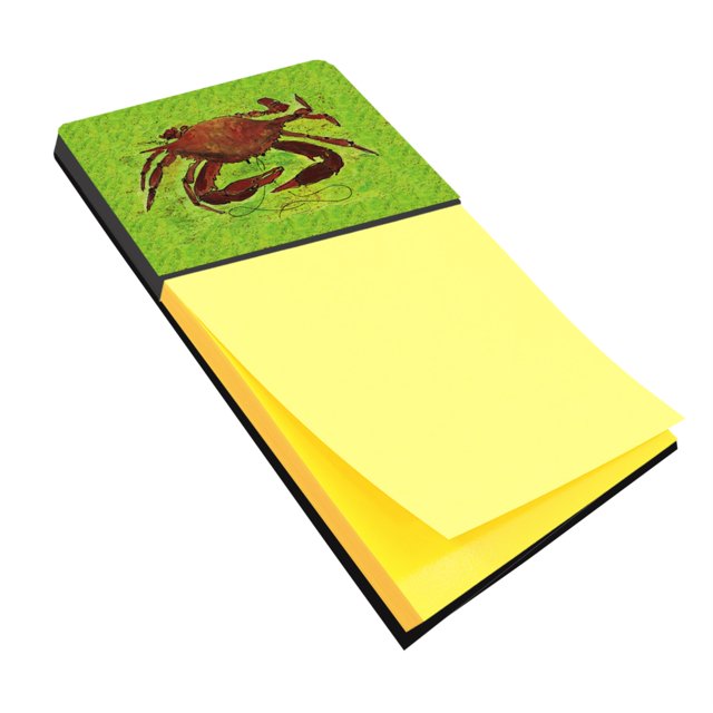 "Caroline's Treasures 8127SN Cangrejo Soporte para notas adhesivas recargables o Dispensador de notas post-impresión, 3.25 por 5.5", Multicolor " Caroline's Treasures 8127SN