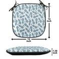 thumbnail image 5 of Pineapple Chair Seating Cushion, Island Themed Minimalistic Multi-Sized Tropic Fruity Pineapple Printed Vintage, Soft Seat Pads for Office with Anti-slip Backing, 16"x16", Blue White, by Ambesonne, 5 of 7
