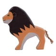 thumbnail image 2 of 2 figuras de animales de madera de simulación, juguetes de aprendizaje, juego de animales lobo león, 2 of 9