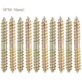 thumbnail image 1 of 10 tornillos de cabeza cilíndrica y agrave; Doble terminal y agudo; Tornillos de rosca autorroscantes Pernos roscados Muebles de madera Conector Espárragos Varillas 6 *, 11 Feliz Sencillez, 1 of 5