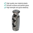 thumbnail image 5 of Uxcell Spring Cord Locks Rope Stopper Double Hole Toggle Fastener Plastic Metal Metal Black 12pcs, 5 of 7