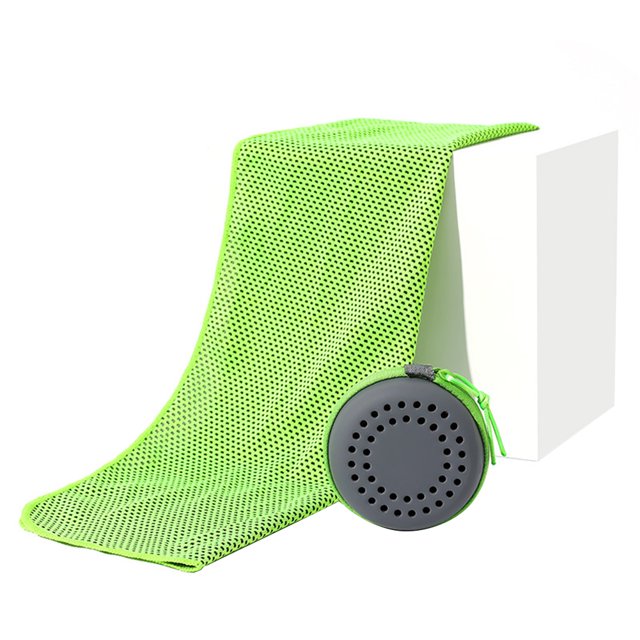 Toalla Baño Ducha Hielo Enfriamiento Absorbente para La Cara Del Cuello () Verde