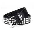 thumbnail image 6 of ZOUBAOQ Belt,Studded Belt,Rivet Belt Rock Punk Rivet Studded Belt Rock Vintage Punk Rock Grommet Belt Vintage Punk Rock Grommet Belt with a Studded Bracelet, 6 of 9