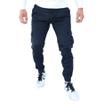 thumbnail image 1 of Jogger cargo de gabardina stretch John Silver Corte skinny color azul petróleo, 1 of 5