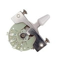 thumbnail image 1 of Interruptor de Tono Selector de Pastilla de 3 Vías de con Perilla Blanca para Guitarra Eléctrica Plateada Baoblaze Interruptor selector de pastilla de 3 vías, 1 of 6