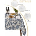 thumbnail image 2 of Light Blue Floral Table Cloth, Rustic Vintage Flowers Botanical Spring Waterproof Tablecloth for Rectangle Tables, Reusable Washable Fabric Table Cover for Restaurant Kitchen Dining Tables 52"x70", 2 of 6