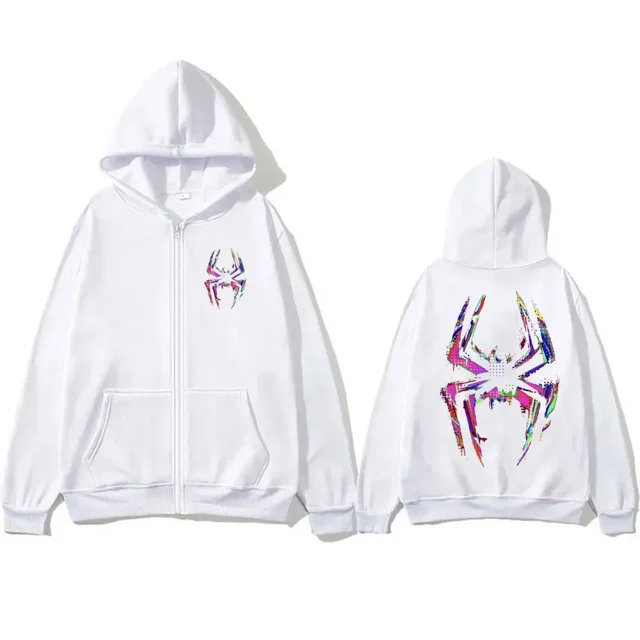Chandail à Capuchon à Fermeture Éclair Imprimé Araignée Rapper Metro Boomin Heroes & Villains pour Hommes, Veste Décontractée Gothique à Fermeture Éclair, Tendance Hip Hop Cool pour Hommes