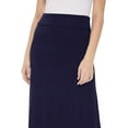 thumbnail image 6 of Moa Collection Women's Maxi Length High Waist Foldable Waistband Solid Skirt, 6 of 6