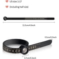 thumbnail image 3 of Ring Sizer Measuring Tool with Magnifier, Reusable Finger Size Gauge Measure Tool,Clear and Intuitive Reading Jewelry Sizing Tools 1-17 USA Rings Size, 3 of 5