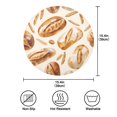 thumbnail image 4 of Round Plate Mat 15.4x15.4 Inchesx4 Placemat Table Mat Kitchen Mat Coffee Mat Fabric Thick, Strong Wear-Resistant, Heat Resistance Brown Bread, 4 of 7