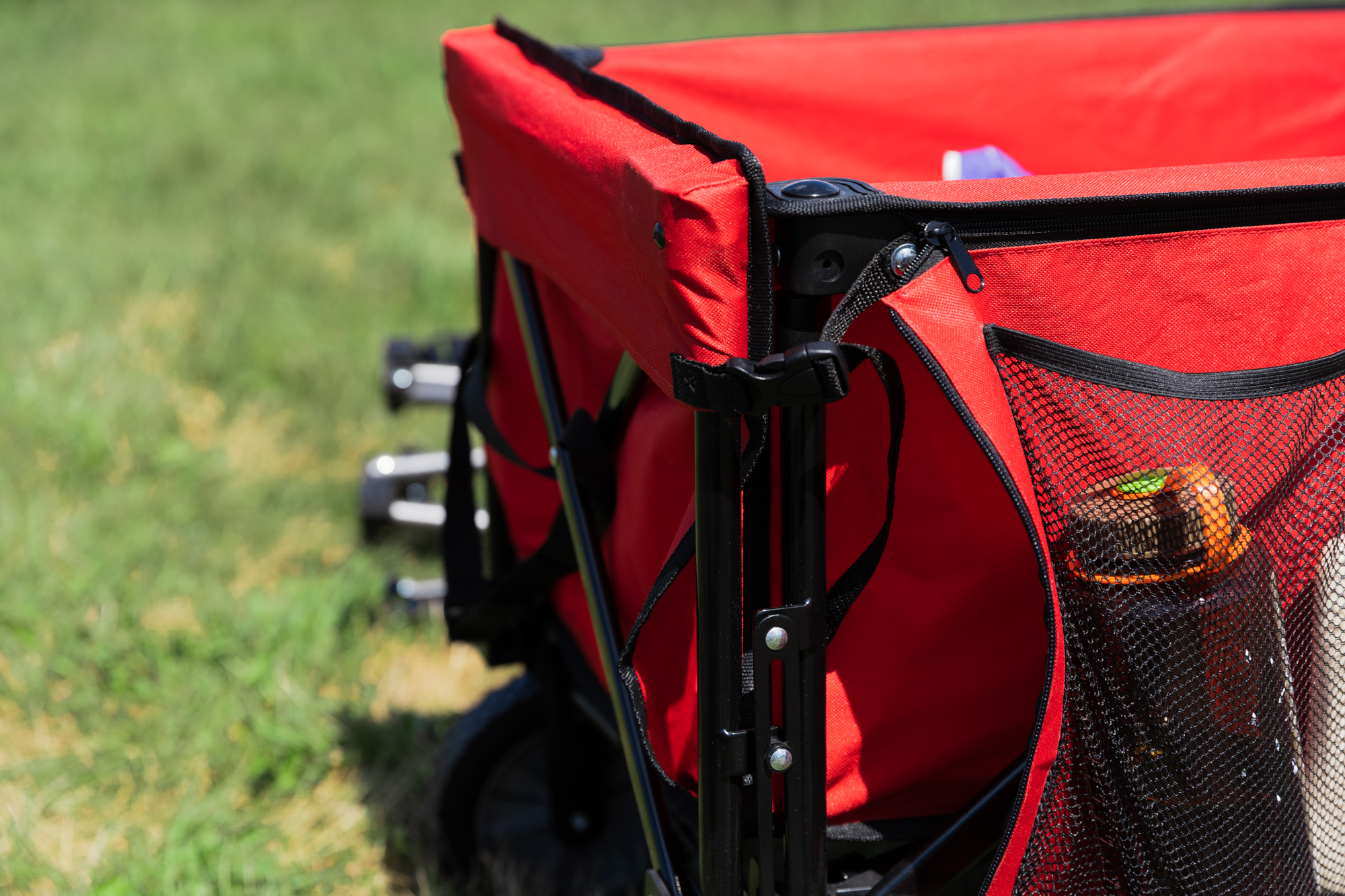 Ozark Trail Camping Utility Wagon with Tailgate & Extension Handle, Red - image 3 of 10