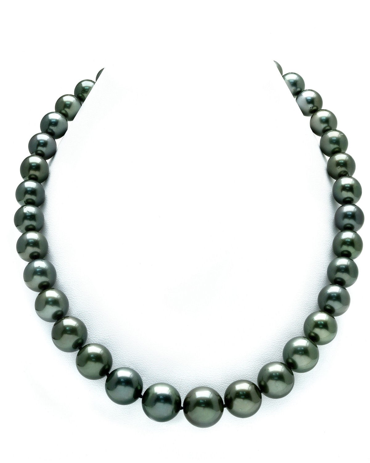14K Gold 10-13mm Tahitian South Sea Cultured Pearl Necklace AAA Quality, 18" Princess Length by The Pearl Source