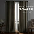 thumbnail image 5 of Topfinel 100% Blackout Luxury Velvet Curtain, 84 inches Long Rod Pocket Back Thermal Insulated Noise Reduce Curtains for Living Room Bedroom, 2 Panels,52 x 84 inch,Beige, 5 of 10