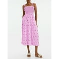 thumbnail image 4 of ZAXARRA Women Summer Dresses Spaghetti Strap Sundress Tie Up Smocked Maxi Dress Ruffle Tiered A Line Beach Dress, 4 of 4