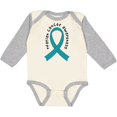 thumbnail image 3 of Inktastic Ovarian Cancer Awareness Ribbon Boys or Girls Long Sleeve Baby Bodysuit, 3 of 5