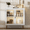 White, variant on Sideboard Buffet Cabinet 32" Modern Storage Cabinet with Adjustable Shelf, Coffee Bar Cabinet with 2 Doors Acrylic for Living Room, Kitchen, Oak
