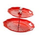 thumbnail image 1 of Soporte para postres y cupcakes de 2 niveles, multifuncional, para aperitivos y frutas, ideal para servir repostería. Rojo con oso plateado, 1 of 9