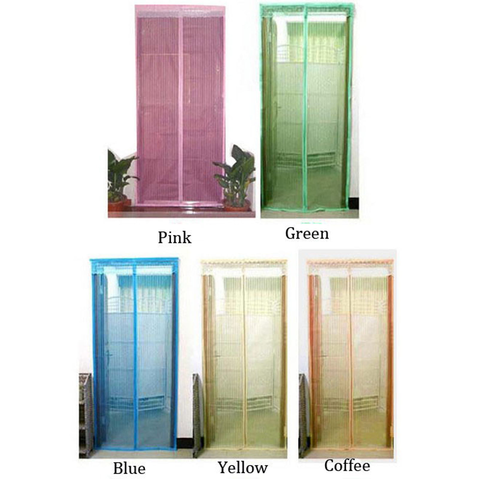 2x Magnetic Instant Door Screen Mesh Curtain Magic Fly Insect Mosquito Snap Net 