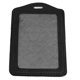thumbnail image 2 of 5 Pcs Black Faux Leather Vertical Design Name Badge ID Card Holder, 2 of 3