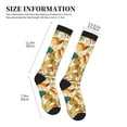 thumbnail image 2 of Lsque 70s Groovy Hippie Pattern Sport Compression Socks for Men & Women 15-20 mmHg Knee High Nurse Pregnant Running Medical and Travel Athletic, 2 of 6