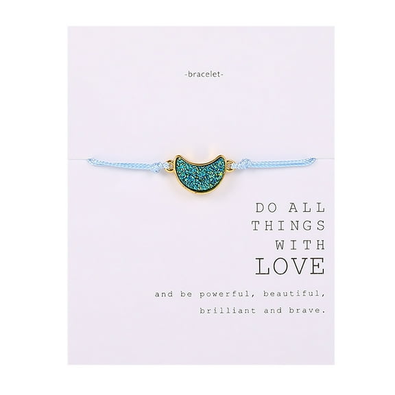 Wioihee Women Card Bracelet, European and Gift Blessing Card Bracelet for Teachers, Bracelet with Chain, Bracelet DIY Bangle