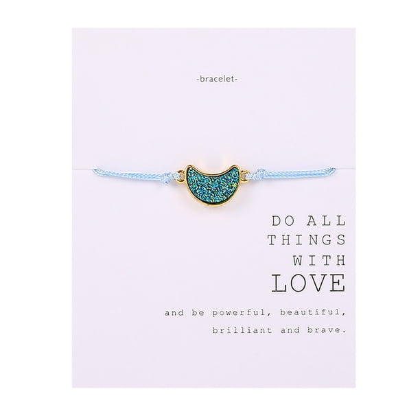 Pulseras para mujer, regalos para mujer, pulsera con tarjeta de bendición europea y de regalo para maestras, pulsera con cadena, pulsera DIY, pulsera para mujer.