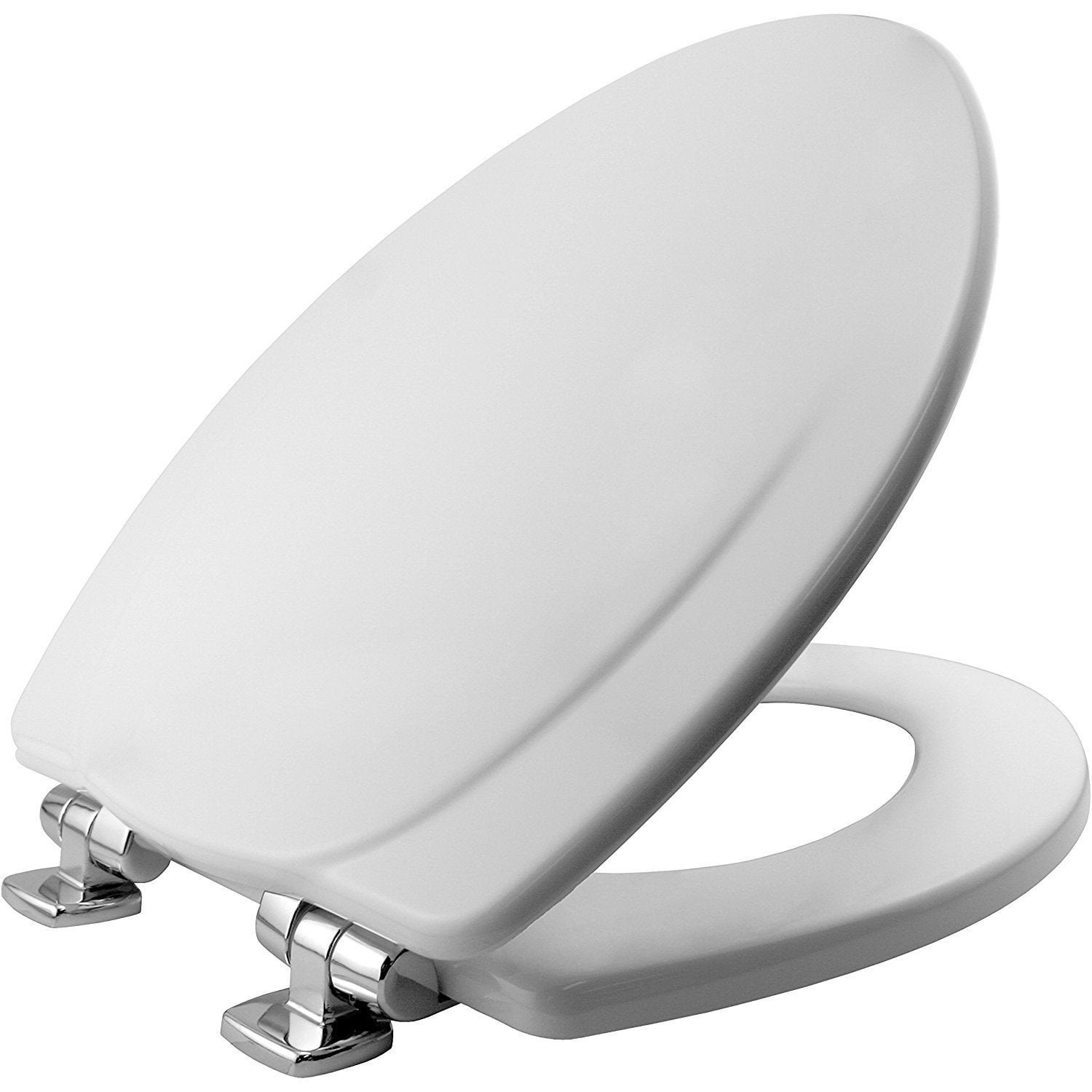 MAYFAIR 1830CHSL 000 Toilet Seat with Chrome Hinges will Slow Close and
