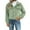 Light green, variant on Cropped Jacket Women, Yigetop Women's Collar Button Down Fleece Jacket Long Sleeve Drop Shoulder Warm Coat Outwear Sherpa Jacket Women Beige L