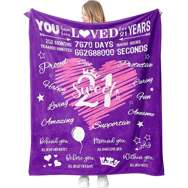 LHSHID Birthday Gifts for Women Bday Gift for Women Unique Birthday Gifts for mom Daughter Sister Friends Girlfriend Birthday Gifts for her Happy Birthday Blanket Gifts Decoration for Womenin 30x40in