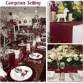 thumbnail image 6 of 6 Pack Burgundy Sequin Table Runners 12" x 72" Sparkle Sequin Table Cloths for Wedding Party Banquet Bridal Shower Decorations, 6 of 14