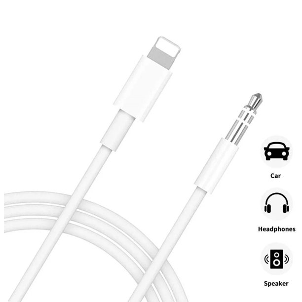 3.5mm Car Aux Audio Cable Adapter Speaker Lightning Cable Cord for
