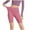 Pink, variant on Zpanxa Women's High Waisted Butt Lifting Yoga Shorts Tummy Control Compression Athletic Running Workout Shorts 5 Inch Breathable Stretchy Fitted Casual Lounge Gym
