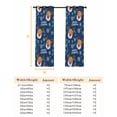 thumbnail image 6 of Christmas Navy Blackout Curtains for Bedroom, Xmas Cute Elk Winter Leaves Cartoon Snowflake Thermal Insulated Kitchen Drapes with Grommets, Light Blocking Window Treatment, 2 Panels 52" x 84", 6 of 7