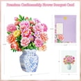 thumbnail image 3 of WaaHome Happy Mothers Day Card Pop Up Flowers - Stunning 3D Peony Bouquet for Mom, Grandma, Daughter, Sister, Aunt - Unique Handmade Flower Cards for Mom, Best Gift from Daughter Son, 3 of 8