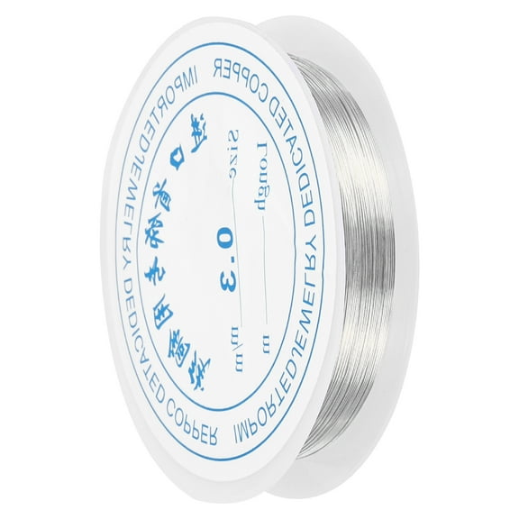 1pcs Craft Wire Beading Copper Wires for Jewelry Production(Silver)-0.3mm