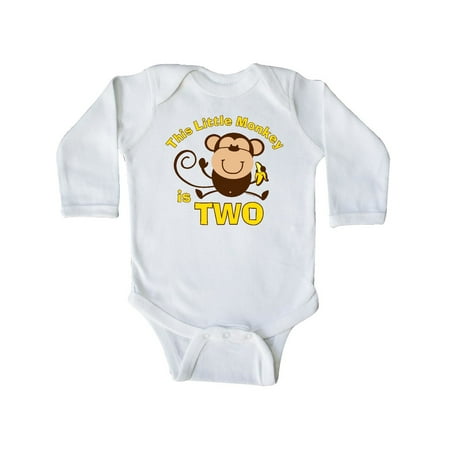 

Inktastic Little Monkey 2nd Birthday Boy Gift Baby Boy Long Sleeve Bodysuit
