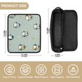 thumbnail image 4 of Hair Tool Organizer Bag with Heat Resistant Mat Removable Travel Storage Case for Hot Air Brushes Curling Irons Cute Penguins and Stars, 4 of 8
