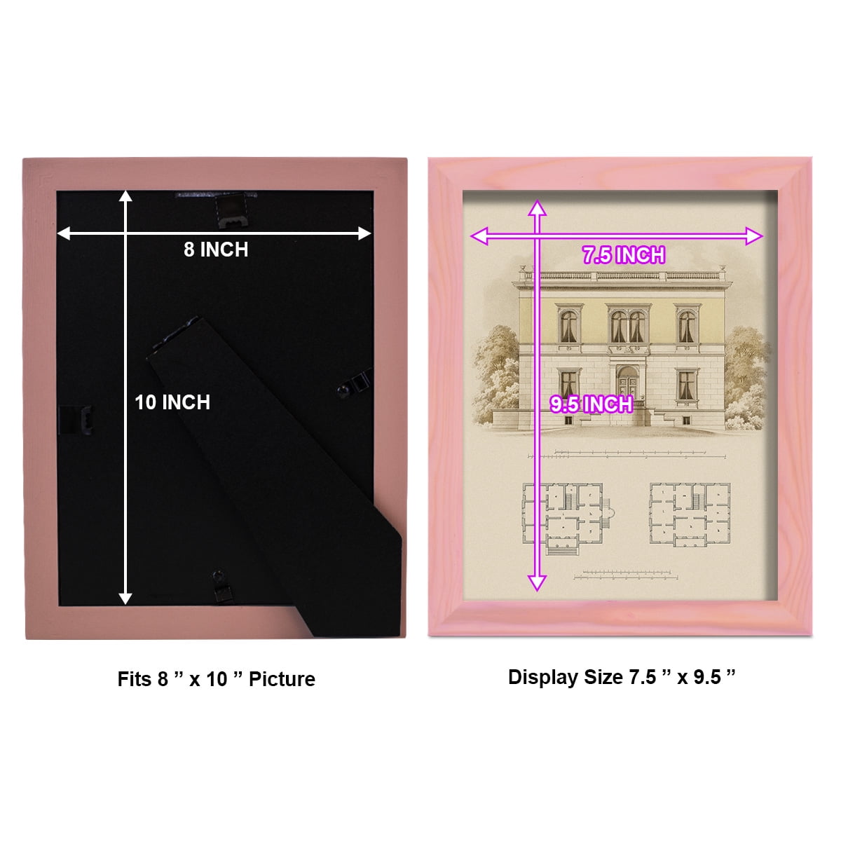Estate and Plan V -Framed Print w/glass-Sunset Pink