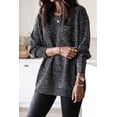 thumbnail image 1 of FOLUNSI Sparkling Black Glitter Sweater - Elegant, Versatile Fit, 1 of 8