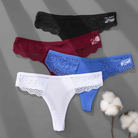 

eczipvz Lingerie for Women Plus Size Womens Abdominal Low Waist Seamless Elastic T Pants Seamless Solid Color Waist Thin Panties Khaki