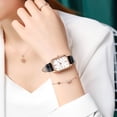 thumbnail image 3 of Reloj de pulsera Bling Bling Moda Elegancia acero Inoxidable delicado cuarzo Femenino negro, 3 of 3