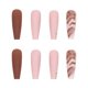 thumbnail image 4 of Uñas postizas francesas largas de ataúd, uñas acrílicas negras a presión, puntas de uñas postizas degradadas de cubierta completa para mujeres y niñas, 24 Uds., 4 of 5