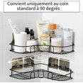 thumbnail image 3 of Estante de ducha de esquina, almacenamiento de baño puede soportar 5 kg de peso, estante de ducha sin perforación, inoxidable para carrito de ducha - negro, 3 of 5