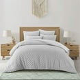 thumbnail image 3 of Posh Living Nika 5pc King/California King Duvet Set Grey, 3 of 7