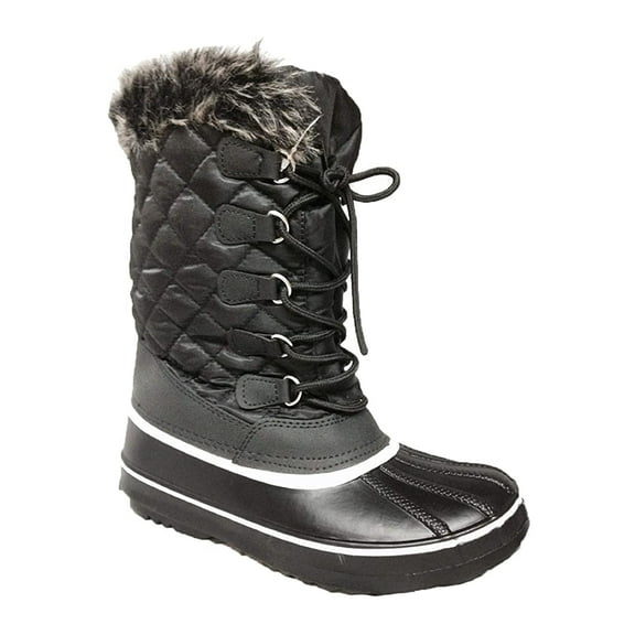 Women Winter Waterproof Snow Boots Warm Faux Fur Lining Shoes Lace Up Nonslip Winter Shoes Gift