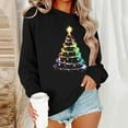 thumbnail image 2 of Christmas Women's Sweatshirts Fashion Casual Printed Shirts Pullover Round Neck Rhinestone Loose Long Sleeve Blouse Sweatshirt Top, 2 of 6